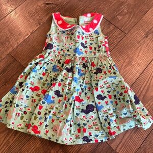 Jelly the Pug Toddler Floral Green Spring Dress Size‎ 2